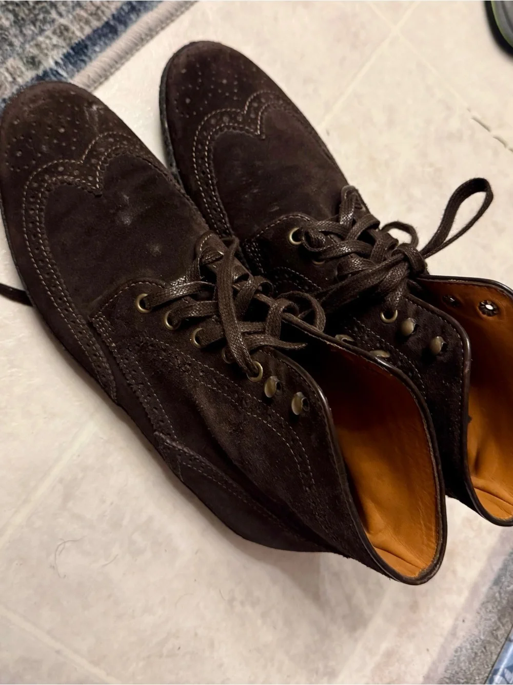 Lottusse 1877 Men's Brown Suede Wingtip Chukka Boots - Classic Lace-Up
